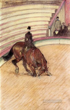 at the circus dressage 1899 Toulouse Lautrec Henri de Oil Paintings